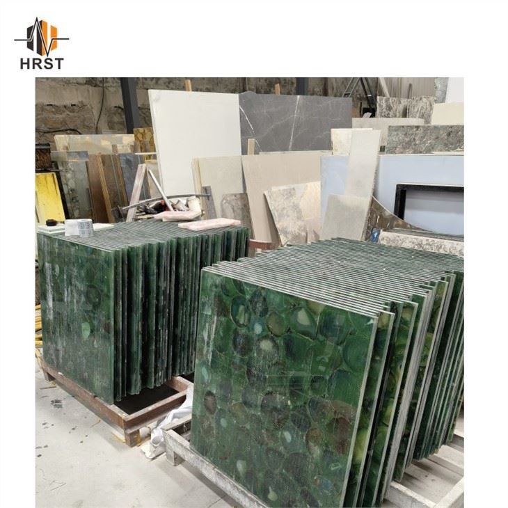 Green agate stone slabs tiles for wall decoration panels
